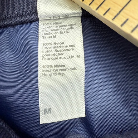 American Apparel‎ Jacket Mens Medium Blue Windbreaker Full Zip Nylon USA LA Made - Picture 5 of 9